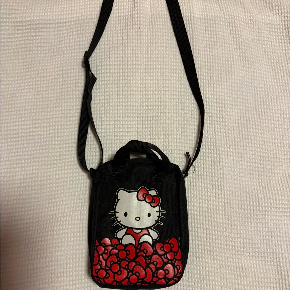 Hello Kitty Black and Red Crossbody Bag Sanrio